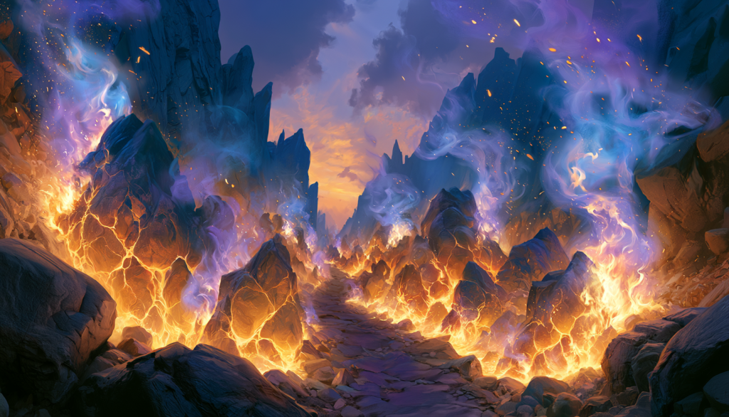 Ember the Dragon, Guardian of the House of the Ruby Flame, leads the Fellowship of the Rainbow through the Canyon of Windfire in the Sparkleverse, a story about burnout and unspoken wants.